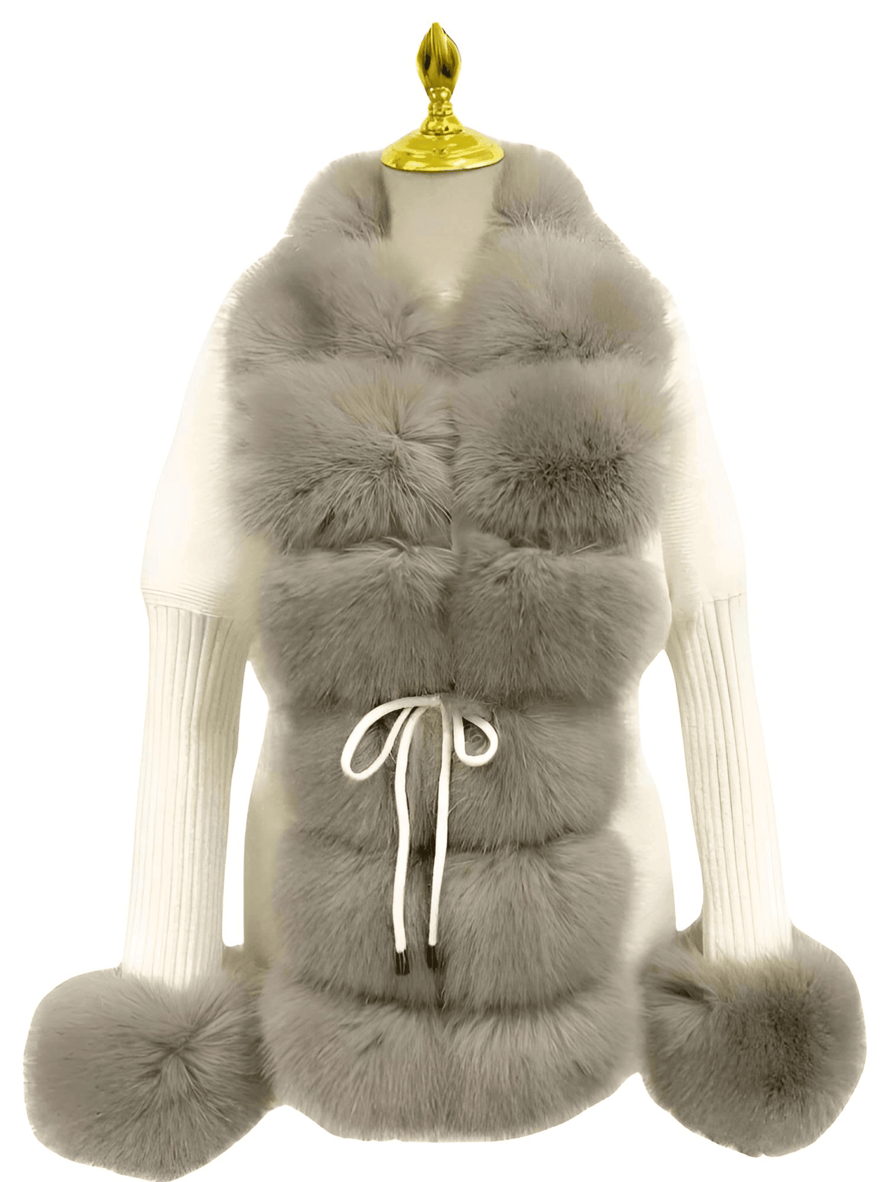 Women's Luxury Knitted Sweater Coat With Detachable Fur in 14 Colors! -, Sweater Coat , Drestiny , Australia, Beige, Black, Blue Grey, Brown, Camel, Coats, Dark Khaki, Khaki, L, Light Brown, M, New Zealand, Pink, S, United Kingdom, United States, White, XL, XXL, XXXL , Drestiny , www.shopdrestiny.com