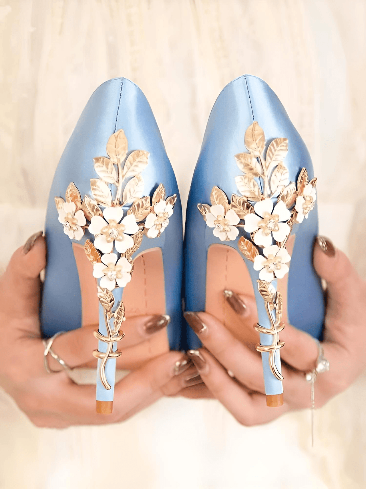 Women's Metal Carved High Heel Silk Wedding Shoes -, High Heels , Drestiny , 10, 11, 4.5, 5, 6, 7, 8, 9, Australia, Black, Blue, Canada, Gold, Heels, High Heels, New Zealand, Red, United Kingdom, United States, White , Drestiny , www.shopdrestiny.com