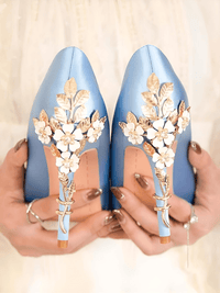 Thumbnail for Women's Metal Carved High Heel Silk Wedding Shoes -, High Heels , Drestiny , 10, 11, 4.5, 5, 6, 7, 8, 9, Australia, Black, Blue, Canada, Gold, Heels, High Heels, New Zealand, Red, United Kingdom, United States, White , Drestiny , www.shopdrestiny.com