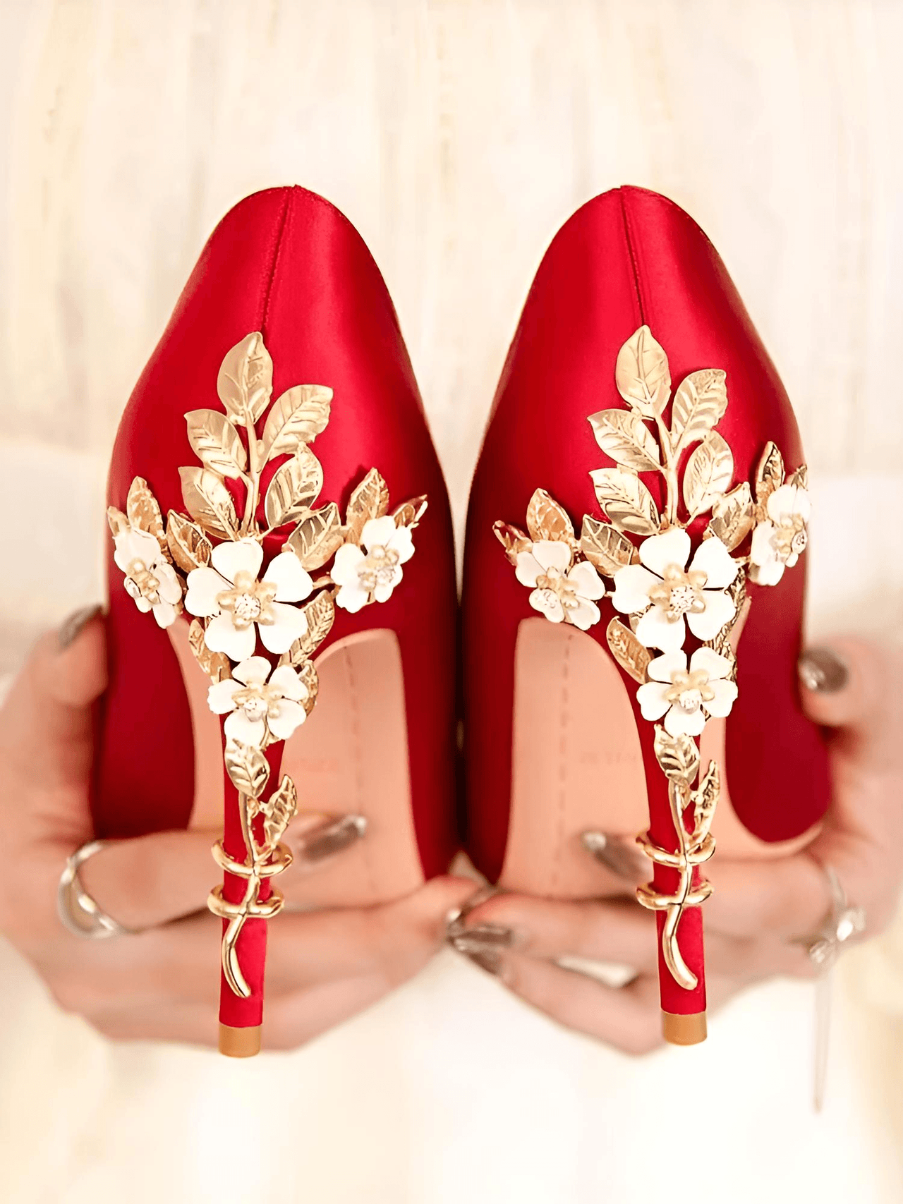 Women's Metal Carved High Heel Silk Wedding Shoes -, High Heels , Drestiny , 10, 11, 4.5, 5, 6, 7, 8, 9, Australia, Black, Blue, Canada, Gold, Heels, High Heels, New Zealand, Red, United Kingdom, United States, White , Drestiny , www.shopdrestiny.com