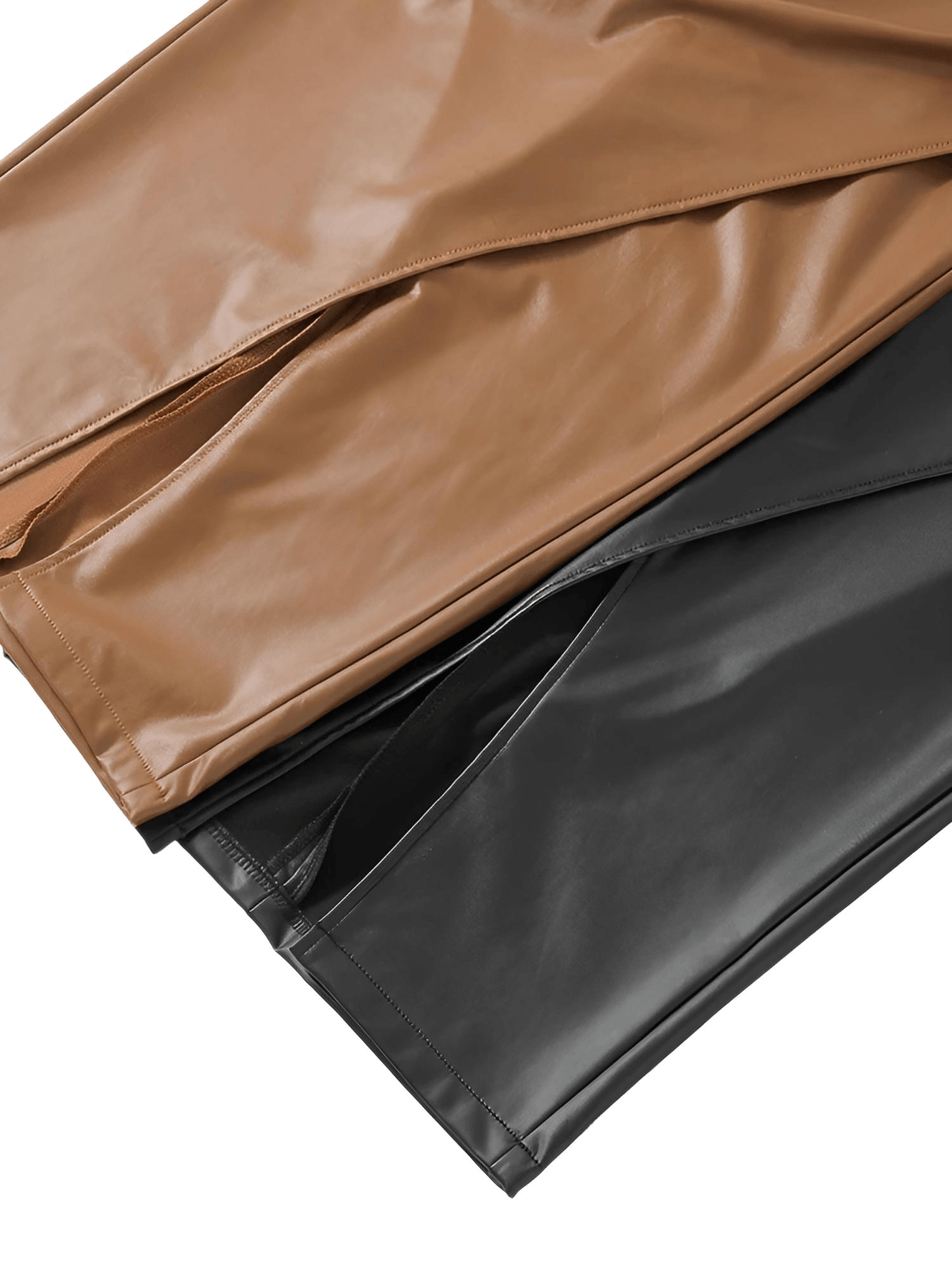 Women's Midi Leather Skirt Sexy Split High Waist Front Slit Skirts Ladies Black Faux Leather Folded Skirt For Women, Drestiny, Skirts, United States, Australia, New Zealand, Black, Brown, Beige, S, M, L, XL, 4 6, 8, 10, 12, Midi leather skirt, women's leather midi skirt, Black leather midi skirt, Leather pencil midi skirt, High waisted leather midi skirt, shopdrestiny.com