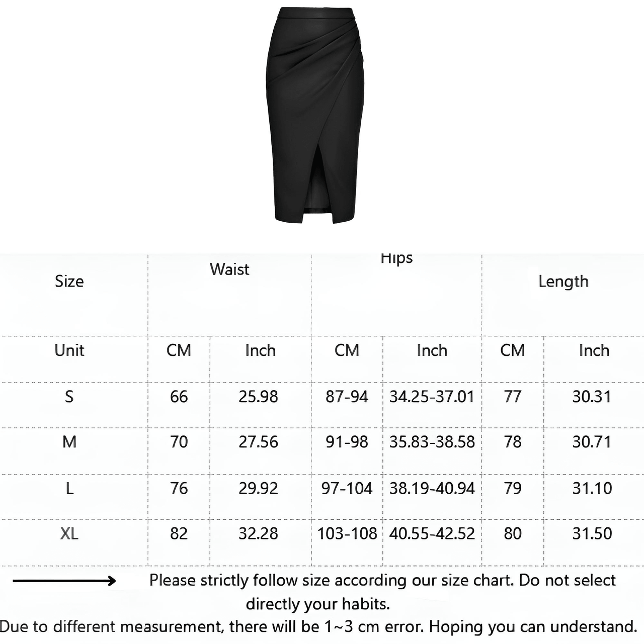 Women's Midi Leather Skirt Sexy Split High Waist Front Slit Skirts Ladies Black Faux Leather Folded Skirt For Women, Drestiny, Skirts, United States, Australia, New Zealand, Black, Brown, Beige, S, M, L, XL, 4 6, 8, 10, 12, Midi leather skirt, women's leather midi skirt, Black leather midi skirt, Leather pencil midi skirt, High waisted leather midi skirt, shopdrestiny.com