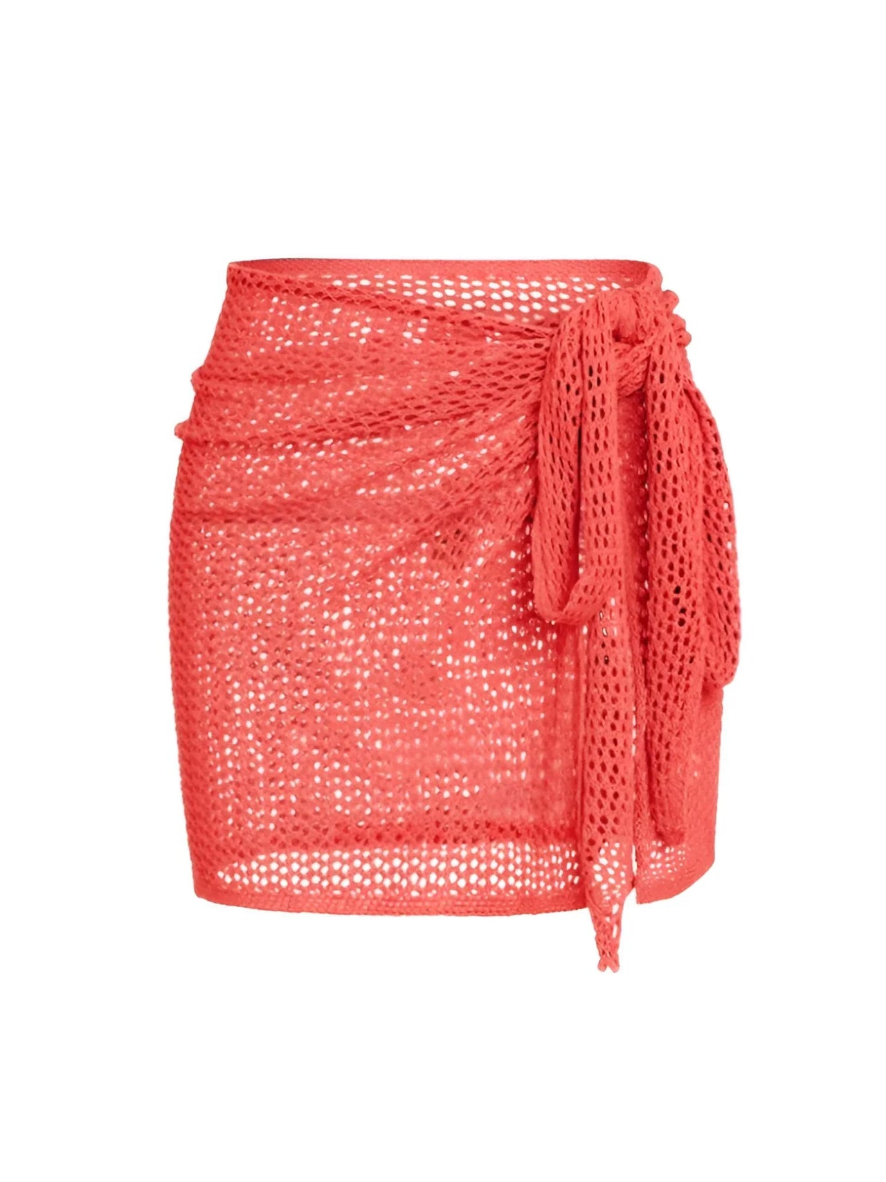 Women's Net Beach Skirt with Slit Sexy Beach Cover-Up Skirt for Summer, Drestiny, Skirts, Cover Ups, S, M, L, XL, United States, USA, Canada, Australia, New Zealand, United Kingdom, UK, Army Green, White, Black, Coffee, Dark Green, Lotus Root, Coral Red, Watermelon Red, Purple, net beach skirt, mesh cover up skirt, sheer beach skirt, short beach cover up, beach mink skirt, shopdrestiny.com