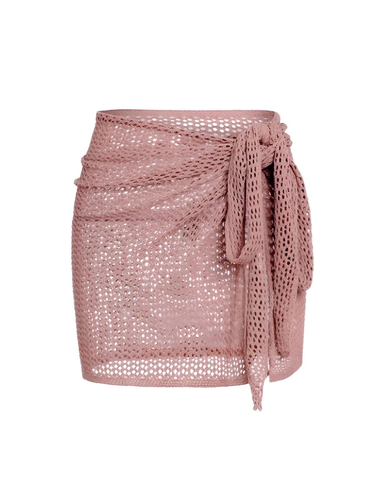 Women's Net Beach Skirt with Slit Sexy Beach Cover-Up Skirt for Summer, Drestiny, Skirts, Cover Ups, S, M, L, XL, United States, USA, Canada, Australia, New Zealand, United Kingdom, UK, Army Green, White, Black, Coffee, Dark Green, Lotus Root, Coral Red, Watermelon Red, Purple, net beach skirt, mesh cover up skirt, sheer beach skirt, short beach cover up, beach mink skirt, shopdrestiny.com