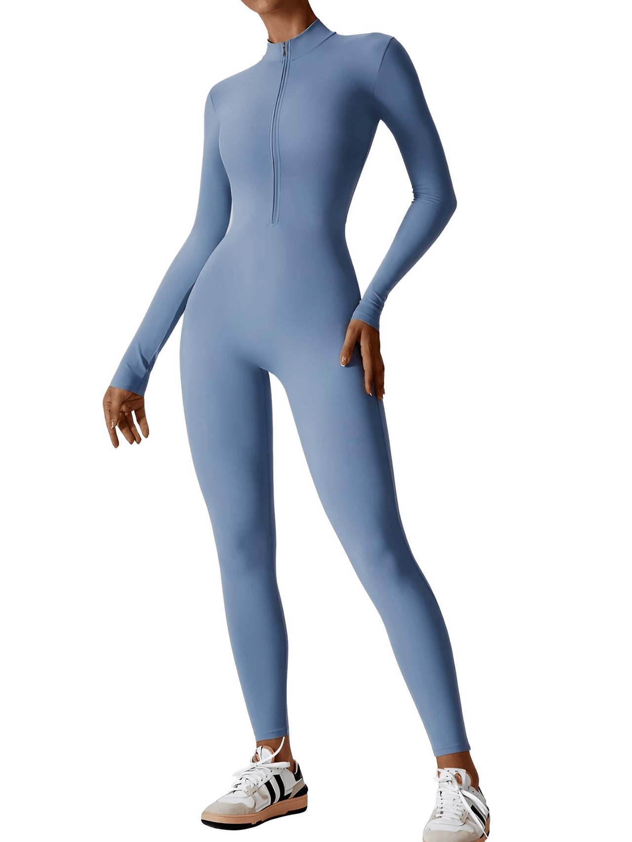 Women's One-Piece Yoga Jumpsuit Leggings Long Sleeved Warm High Elastic Gym Bodysuit, Drestiny, Yoga Jumpsuit Women, Women's Yoga Romper, One Piece Yoga Outfit, Seamless Yoga Jumpsuit, United States, Canada, Australia, New Zealand, United Kingdom, S, M, L, XL, Jumpsuits, Bodysuits, Dark Blue, Cream, Black, Green, Brown, Coffee, Purple, Blue, Apricot, Navy, Grey, Long Sleeves, shopdrestiny.com