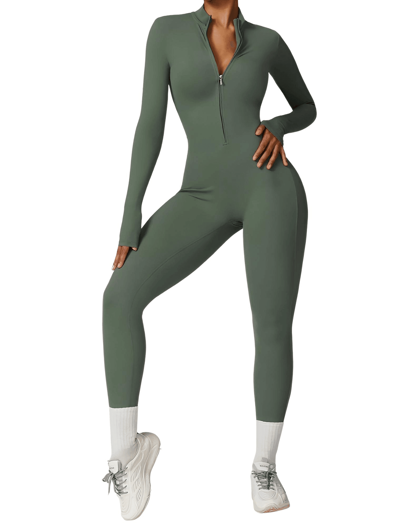 Women's One-Piece Yoga Jumpsuit Leggings Long Sleeved Warm High Elastic Gym Bodysuit, Drestiny, Yoga Jumpsuit Women, Women's Yoga Romper, One Piece Yoga Outfit, Seamless Yoga Jumpsuit, United States, Canada, Australia, New Zealand, United Kingdom, S, M, L, XL, Jumpsuits, Bodysuits, Dark Blue, Cream, Black, Green, Brown, Coffee, Purple, Blue, Apricot, Navy, Grey, Long Sleeves, shopdrestiny.com