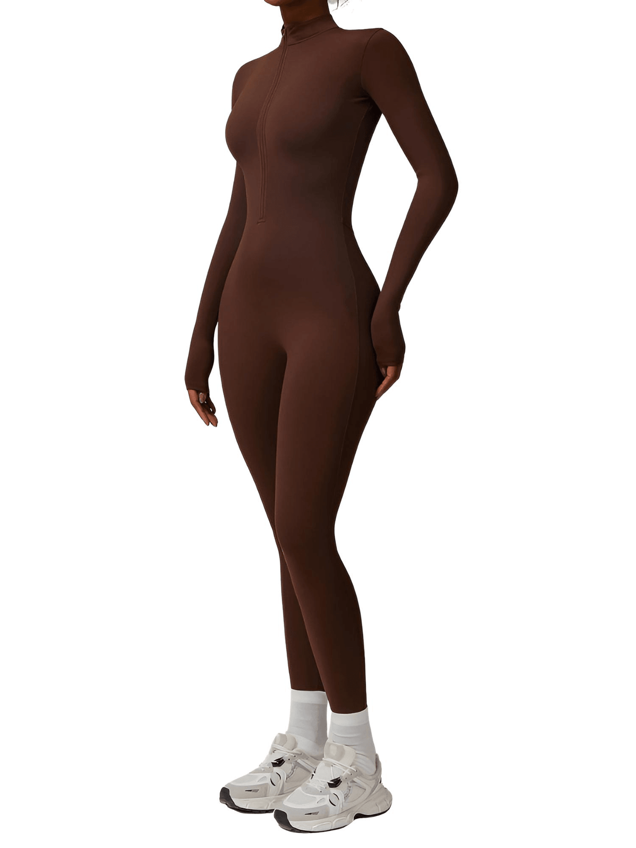 Women's One-Piece Yoga Jumpsuit Leggings Long Sleeved Warm High Elastic Gym Bodysuit, Drestiny, Yoga Jumpsuit Women, Women's Yoga Romper, One Piece Yoga Outfit, Seamless Yoga Jumpsuit, United States, Canada, Australia, New Zealand, United Kingdom, S, M, L, XL, Jumpsuits, Bodysuits, Dark Blue, Cream, Black, Green, Brown, Coffee, Purple, Blue, Apricot, Navy, Grey, Long Sleeves, shopdrestiny.com