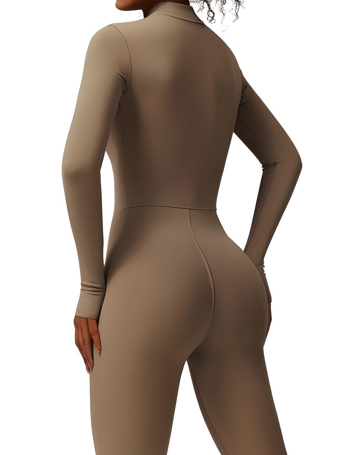 Women's One-Piece Yoga Jumpsuit Leggings Long Sleeved Warm High Elastic Gym Bodysuit, Drestiny, Yoga Jumpsuit Women, Women's Yoga Romper, One Piece Yoga Outfit, Seamless Yoga Jumpsuit, United States, Canada, Australia, New Zealand, United Kingdom, S, M, L, XL, Jumpsuits, Bodysuits, Dark Blue, Cream, Black, Green, Brown, Coffee, Purple, Blue, Apricot, Navy, Grey, Long Sleeves, shopdrestiny.com