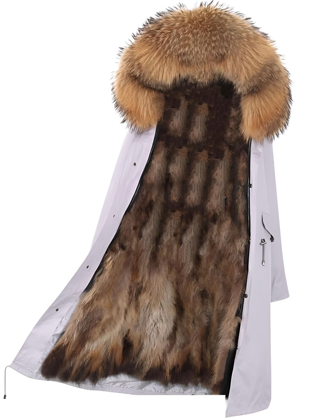 Women's Long Real Fur Coat Parka Waterproof -, Coats & Jackets , Drestiny , 4XL, 5XL, 6XL, 7XL, Australia, Black, Brown, Canada, Coats, Dark Brown, Dark Red, Grey, L, Light Grey, M, New Zealand, Olive Green, Red, S, Tan, United Kingdom, United States, XL, XXL, XXXL , Drestiny , www.shopdrestiny.com