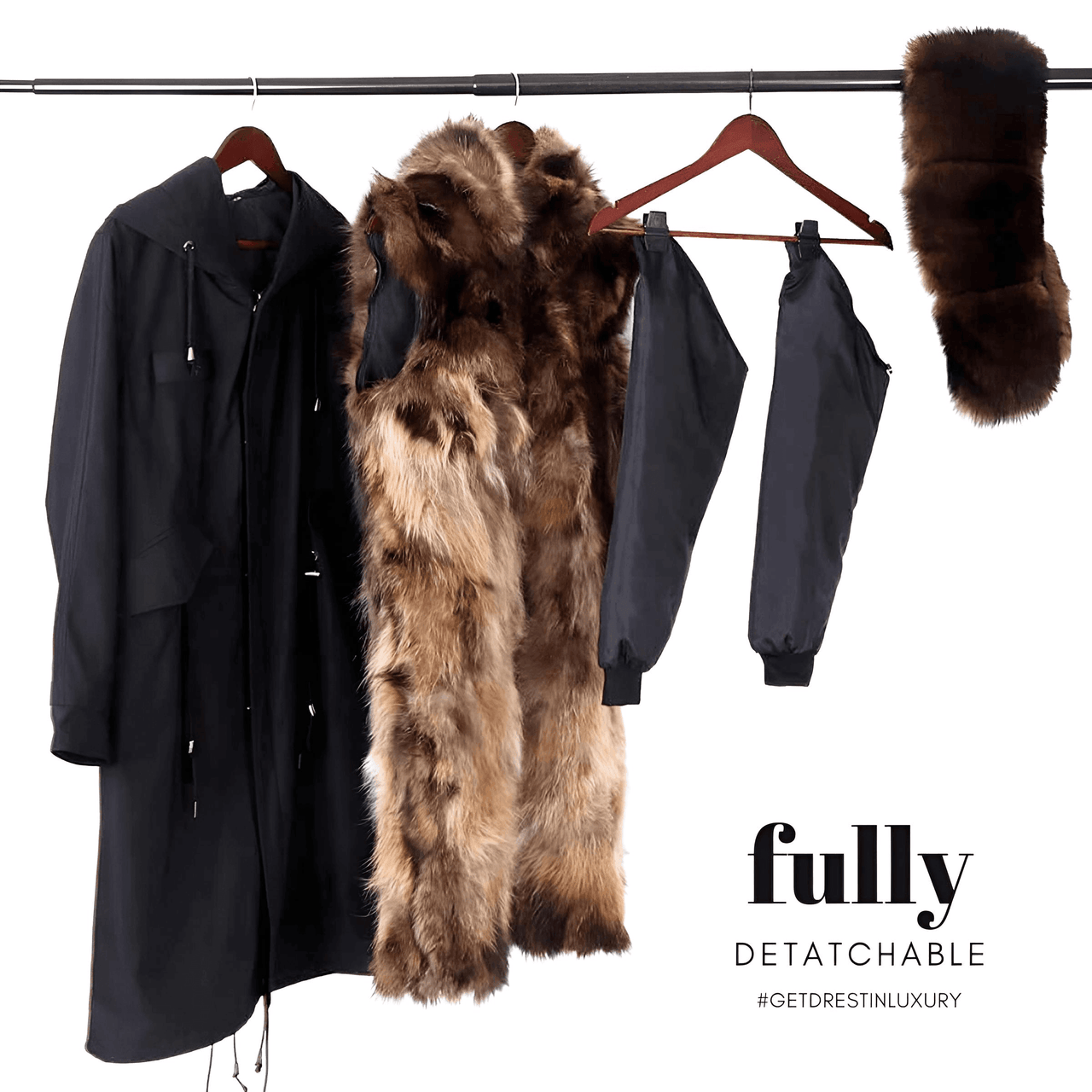Women's Long Real Fur Coat Parka Waterproof -, Coats & Jackets , Drestiny , 4XL, 5XL, 6XL, 7XL, Australia, Black, Brown, Canada, Coats, Dark Brown, Dark Red, Grey, L, Light Grey, M, New Zealand, Olive Green, Red, S, Tan, United Kingdom, United States, XL, XXL, XXXL , Drestiny , www.shopdrestiny.com