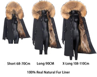 Thumbnail for Women's Long Real Fur Coat Parka Waterproof -, Coats & Jackets , Drestiny , 4XL, 5XL, 6XL, 7XL, Australia, Black, Brown, Canada, Coats, Dark Brown, Dark Red, Grey, L, Light Grey, M, New Zealand, Olive Green, Red, S, Tan, United Kingdom, United States, XL, XXL, XXXL , Drestiny , www.shopdrestiny.com