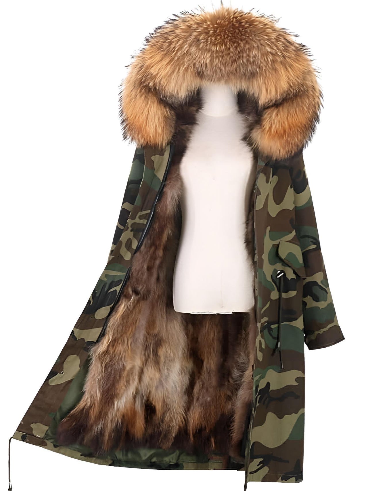 Women's Long Real Fur Coat Parka Waterproof -, Coats & Jackets , Drestiny , 4XL, 5XL, 6XL, 7XL, Australia, Black, Brown, Canada, Coats, Dark Brown, Dark Red, Grey, L, Light Grey, M, New Zealand, Olive Green, Red, S, Tan, United Kingdom, United States, XL, XXL, XXXL , Drestiny , www.shopdrestiny.com