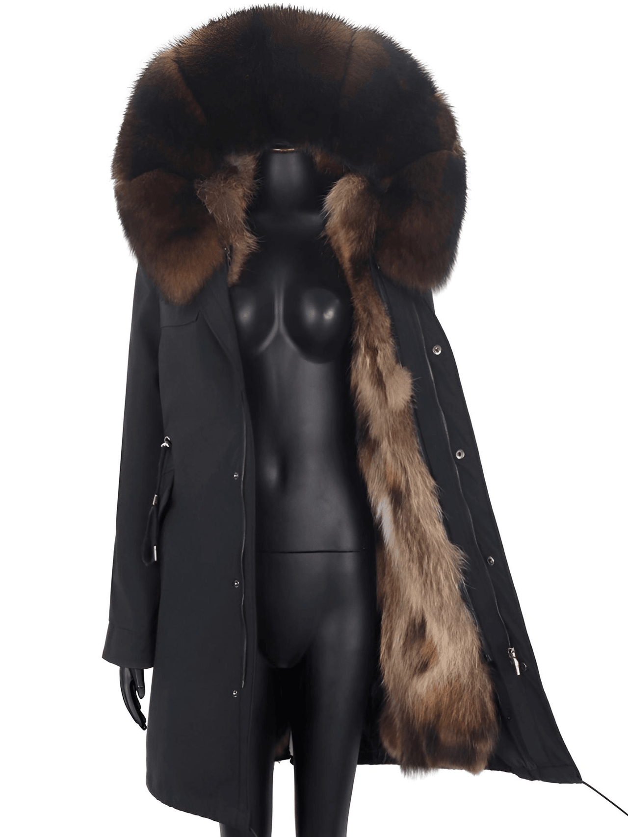 Women's Long Real Fur Coat Parka Waterproof -, Coats & Jackets , Drestiny , 4XL, 5XL, 6XL, 7XL, Australia, Black, Brown, Canada, Coats, Dark Brown, Dark Red, Grey, L, Light Grey, M, New Zealand, Olive Green, Red, S, Tan, United Kingdom, United States, XL, XXL, XXXL , Drestiny , www.shopdrestiny.com