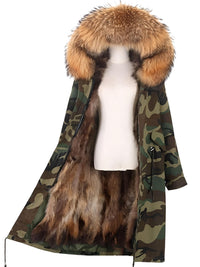 Thumbnail for Women's Long Real Fur Coat Parka Waterproof -, Coats & Jackets , Drestiny , 4XL, 5XL, 6XL, 7XL, Australia, Black, Brown, Canada, Coats, Dark Brown, Dark Red, Grey, L, Light Grey, M, New Zealand, Olive Green, Red, S, Tan, United Kingdom, United States, XL, XXL, XXXL , Drestiny , www.shopdrestiny.com