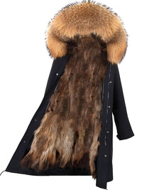 Thumbnail for Women's Long Real Fur Coat Parka Waterproof -, Coats & Jackets , Drestiny , 4XL, 5XL, 6XL, 7XL, Australia, Black, Brown, Canada, Coats, Dark Brown, Dark Red, Grey, L, Light Grey, M, New Zealand, Olive Green, Red, S, Tan, United Kingdom, United States, XL, XXL, XXXL , Drestiny , www.shopdrestiny.com