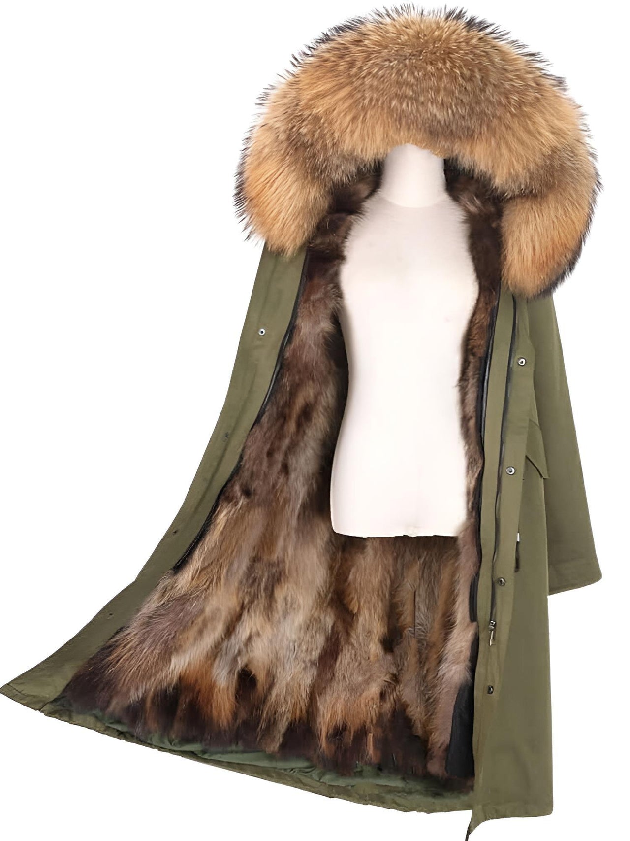 Women's Long Real Fur Coat Parka Waterproof -, Coats & Jackets , Drestiny , 4XL, 5XL, 6XL, 7XL, Australia, Black, Brown, Canada, Coats, Dark Brown, Dark Red, Grey, L, Light Grey, M, New Zealand, Olive Green, Red, S, Tan, United Kingdom, United States, XL, XXL, XXXL , Drestiny , www.shopdrestiny.com