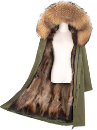 Thumbnail for Women's Long Real Fur Coat Parka Waterproof -, Coats & Jackets , Drestiny , 4XL, 5XL, 6XL, 7XL, Australia, Black, Brown, Canada, Coats, Dark Brown, Dark Red, Grey, L, Light Grey, M, New Zealand, Olive Green, Red, S, Tan, United Kingdom, United States, XL, XXL, XXXL , Drestiny , www.shopdrestiny.com