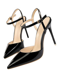 Thumbnail for Women's Patent Leather Pumps Stiletto Heel Sandals -, Shoes , Drestiny , 4, 4.5, 5, 6, 7, 8, 9, Australia, Black, Blue, FR, Heels, High Heels, Light Purple, Nude, Pumps, Red, Royal Blue, Sandals, Silver, Stilettos, United Kingdom, United States, White, Wine Red , Drestiny , www.shopdrestiny.com