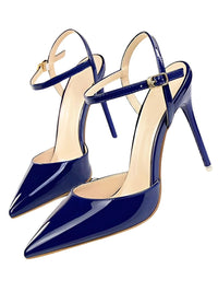 Thumbnail for Women's Patent Leather Pumps Stiletto Heel Sandals -, Shoes , Drestiny , 4, 4.5, 5, 6, 7, 8, 9, Australia, Black, Blue, FR, Heels, High Heels, Light Purple, Nude, Pumps, Red, Royal Blue, Sandals, Silver, Stilettos, United Kingdom, United States, White, Wine Red , Drestiny , www.shopdrestiny.com