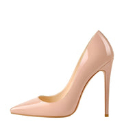 Thumbnail for Women's Patent Leather Slip On Heels -, High Heels , Drestiny , 10, 11, 12, 13, 14, 15, 5, 6, 7, 8, 9, 9.5, Australia, Black, Brown, Deep Pink, Heels, High Heels, Ivory, Leopard, Light Pink, Nude, Off White, Peach, Pumps, Red, Stilettos, United Kingdom, United States , Drestiny , www.shopdrestiny.com