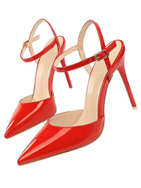 Thumbnail for Women's Patent Leather Pumps Stiletto Heel Sandals -, Shoes , Drestiny , 4, 4.5, 5, 6, 7, 8, 9, Australia, Black, Blue, FR, Heels, High Heels, Light Purple, Nude, Pumps, Red, Royal Blue, Sandals, Silver, Stilettos, United Kingdom, United States, White, Wine Red , Drestiny , www.shopdrestiny.com