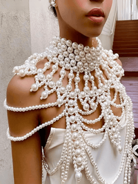 Thumbnail for Women's Pearl Shawl -, Shawl , Drestiny , Australia, Black, Blue, Canada, FR, Gold, New Zealand, Pink, Motely, Shawls, Silver, United Kingdom, United States, White , Drestiny , www.shopdrestiny.com