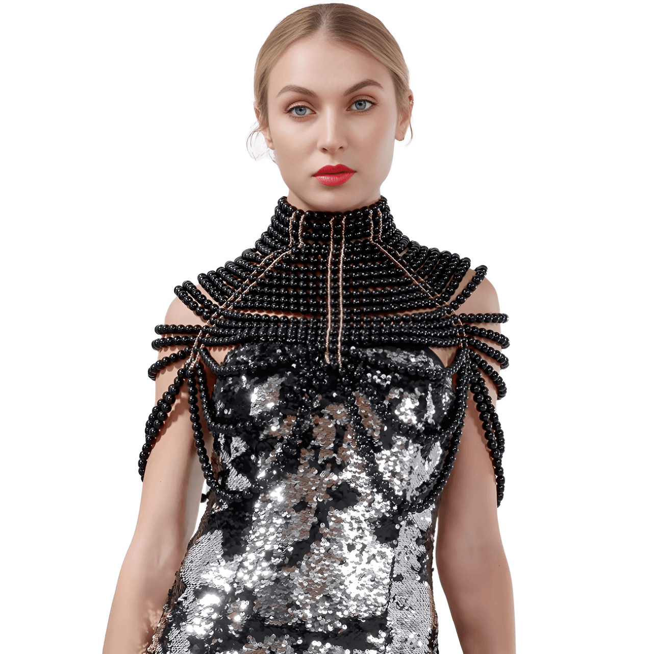 Women's Pearl Shawl -, Shawl , Drestiny , Australia, Black, Blue, Canada, FR, Gold, New Zealand, Pink, Motely, Shawls, Silver, United Kingdom, United States, White , Drestiny , www.shopdrestiny.com