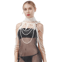 Thumbnail for Women's Pearl Shawl -, Shawl , Drestiny , Australia, Black, Blue, Canada, FR, Gold, New Zealand, Pink, Motely, Shawls, Silver, United Kingdom, United States, White , Drestiny , www.shopdrestiny.com