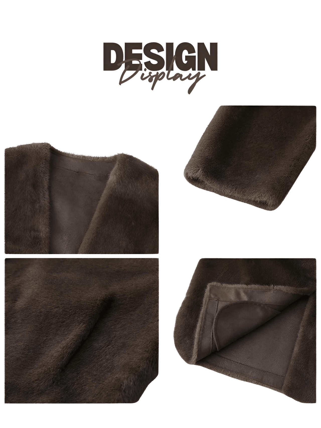 Women's Plush Jacket Loose Casual Solid Overcoat Female Coat V-Neck Woman Outerwear Autumn Winter, Drestiny, Coats, Jackets, One Size, Long Sleeves, Coffee, Dark Brown, Beige, shopdrestiny.com, women's coats, women's jackets, plush coats, women's plush coats