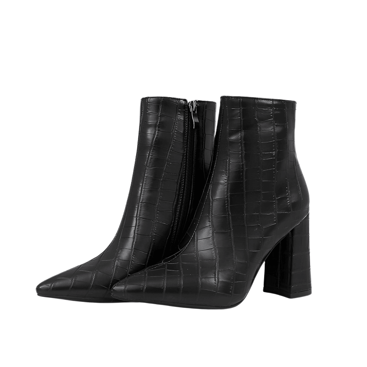 Women's Pointed Toe Ankle Boots with Thick Heels -, Ankle Boots , Drestiny , 3.5, 4, 4.5, 5, 5.5, 6, 6.5, 7, 7.5, 8, 8.5, 9, Ankle Boots, Australia, Black, Boots, Brown, FR, Heels, Light Blue, New Zealand, Sky Blue, United Kingdom, United States, White , Drestiny , www.shopdrestiny.com