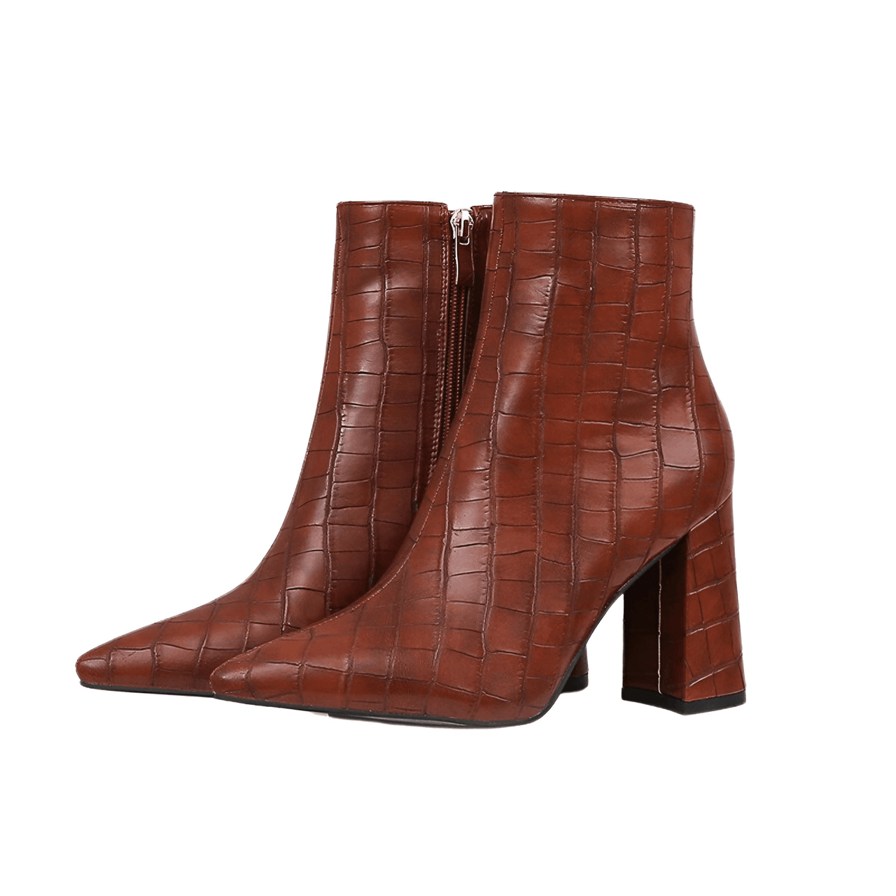 Women's Pointed Toe Ankle Boots with Thick Heels -, Ankle Boots , Drestiny , 3.5, 4, 4.5, 5, 5.5, 6, 6.5, 7, 7.5, 8, 8.5, 9, Ankle Boots, Australia, Black, Boots, Brown, FR, Heels, Light Blue, New Zealand, Sky Blue, United Kingdom, United States, White , Drestiny , www.shopdrestiny.com