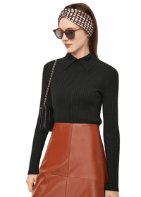 Thumbnail for Women's Polo Sweaters Fashion Long Sleeve Wool Pullovers Long Sleeve Knitted Tops Office Lady Spring Sweater, Drestiny, Sweaters, Long Sleeves, Polos, Polo Shirts, Pullovers, XS, S, M, L, XL, XXL, 2XL, Wine Red, Black, Khaki, Women's Polo Shirts, Women's Golf Shirts, Women's pique polo shirts, Best women's polo shirts, women's designer polo shirts, United States, Canada, Australia, New Zealand, United Kingdom, Usa, UK, Polo Jumpers, shopdrestiny.com