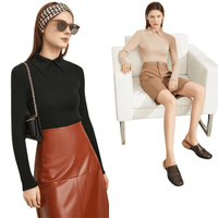 Thumbnail for Women's Polo Sweaters Fashion Long Sleeve Wool Pullovers Long Sleeve Knitted Tops Office Lady Spring Sweater, Drestiny, Sweaters, Long Sleeves, Polos, Polo Shirts, Pullovers, XS, S, M, L, XL, XXL, 2XL, Wine Red, Black, Khaki, Women's Polo Shirts, Women's Golf Shirts, Women's pique polo shirts, Best women's polo shirts, women's designer polo shirts, United States, Canada, Australia, New Zealand, United Kingdom, Usa, UK, Polo Jumpers, shopdrestiny.com