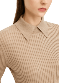 Thumbnail for Women's Polo Sweaters Fashion Long Sleeve Wool Pullovers Long Sleeve Knitted Tops Office Lady Spring Sweater, Drestiny, Sweaters, Long Sleeves, Polos, Polo Shirts, Pullovers, XS, S, M, L, XL, XXL, 2XL, Wine Red, Black, Khaki, Women's Polo Shirts, Women's Golf Shirts, Women's pique polo shirts, Best women's polo shirts, women's designer polo shirts, United States, Canada, Australia, New Zealand, United Kingdom, Usa, UK, Polo Jumpers, shopdrestiny.com