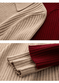 Thumbnail for Women's Polo Sweaters Fashion Long Sleeve Wool Pullovers Long Sleeve Knitted Tops Office Lady Spring Sweater, Drestiny, Sweaters, Long Sleeves, Polos, Polo Shirts, Pullovers, XS, S, M, L, XL, XXL, 2XL, Wine Red, Black, Khaki, Women's Polo Shirts, Women's Golf Shirts, Women's pique polo shirts, Best women's polo shirts, women's designer polo shirts, United States, Canada, Australia, New Zealand, United Kingdom, Usa, UK, Polo Jumpers, shopdrestiny.com