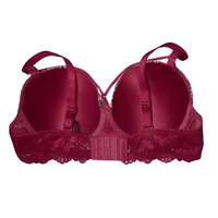 Thumbnail for Red bra with lace details on a white background