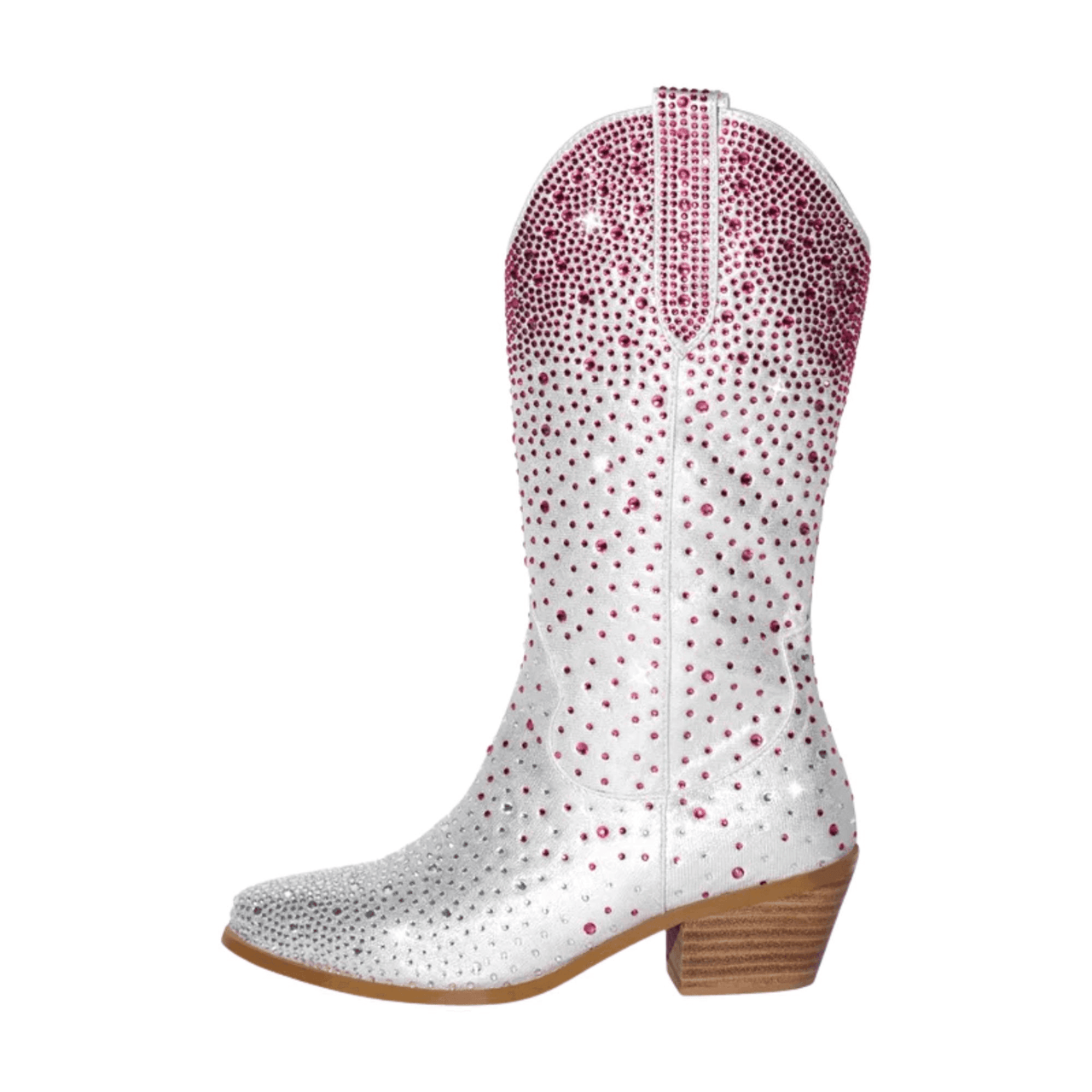 Women's Rhinestone Cowgirl Boots Side Zipper Knee High Boots Rhinestone Booties Glitter Bling Shiny Western Pointed Toe Block Heel Boots, Drestiny, United States, Boots, Heels, Cowirl Boots, USA, Australia, Canada, New Zealand, United Kingdom, UK, 5, 6, 7, 8, 9, 10, 11, 12, 13, 14, 15, Grey, Pink, Black-Red, Black, Pink-White, Green, Blue, White-Silver, rhinestone cowboy boots women, sparkly cowboy boots, rhinestone cowgirl boots, crystal cowboy boots, rhinestone embellished cowboy boots,shopdrestiny.com