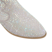 Thumbnail for Women's Rhinestone Cowgirl Boots Side Zipper Knee High Boots Rhinestone Booties Glitter Bling Shiny Western Pointed Toe Block Heel Boots, Drestiny, United States, Boots, Heels, Cowirl Boots, USA, Australia, Canada, New Zealand, United Kingdom, UK, 5, 6, 7, 8, 9, 10, 11, 12, 13, 14, 15, Grey, Pink, Black-Red, Black, Pink-White, Green, Blue, White-Silver, rhinestone cowboy boots women, sparkly cowboy boots, rhinestone cowgirl boots, crystal cowboy boots, rhinestone embellished cowboy boots,shopdrestiny.com