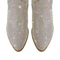 Thumbnail for Women's Rhinestone Cowgirl Boots Side Zipper Knee High Boots Rhinestone Booties Glitter Bling Shiny Western Pointed Toe Block Heel Boots, Drestiny, United States, Boots, Heels, Cowirl Boots, USA, Australia, Canada, New Zealand, United Kingdom, UK, 5, 6, 7, 8, 9, 10, 11, 12, 13, 14, 15, Grey, Pink, Black-Red, Black, Pink-White, Green, Blue, White-Silver, rhinestone cowboy boots women, sparkly cowboy boots, rhinestone cowgirl boots, crystal cowboy boots, rhinestone embellished cowboy boots,shopdrestiny.com