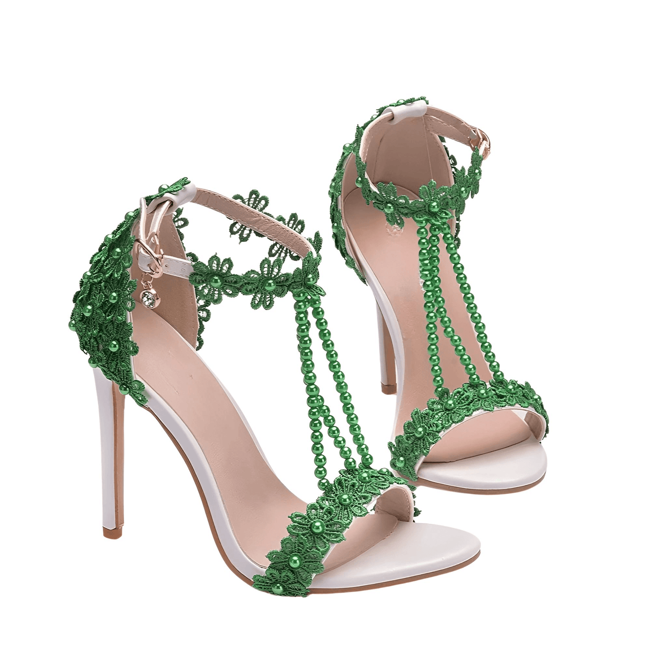 Women's Sandals Flowers Pearls T-Tied Stilettos Wedding Shoes High Heel Bridal Pumps -, Heels , Drestiny , Australia, Blue, FR, Green, Heels, High Heels, Light Blue, New Zealand, Pink, Pumps, Purple, Red, Sandals, Stilettos, United Kingdom, United States, White, Yellow , Drestiny , www.shopdrestiny.com