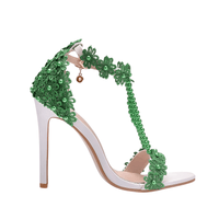 Thumbnail for Women's Sandals Flowers Pearls T-Tied Stilettos Wedding Shoes High Heel Bridal Pumps -, Heels , Drestiny , Australia, Blue, FR, Green, Heels, High Heels, Light Blue, New Zealand, Pink, Pumps, Purple, Red, Sandals, Stilettos, United Kingdom, United States, White, Yellow , Drestiny , www.shopdrestiny.com