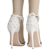 Thumbnail for Women's Sandals Flowers Pearls T-Tied Stilettos Wedding Shoes High Heel Bridal Pumps -, Heels , Drestiny , Australia, Blue, FR, Green, Heels, High Heels, Light Blue, New Zealand, Pink, Pumps, Purple, Red, Sandals, Stilettos, United Kingdom, United States, White, Yellow , Drestiny , www.shopdrestiny.com