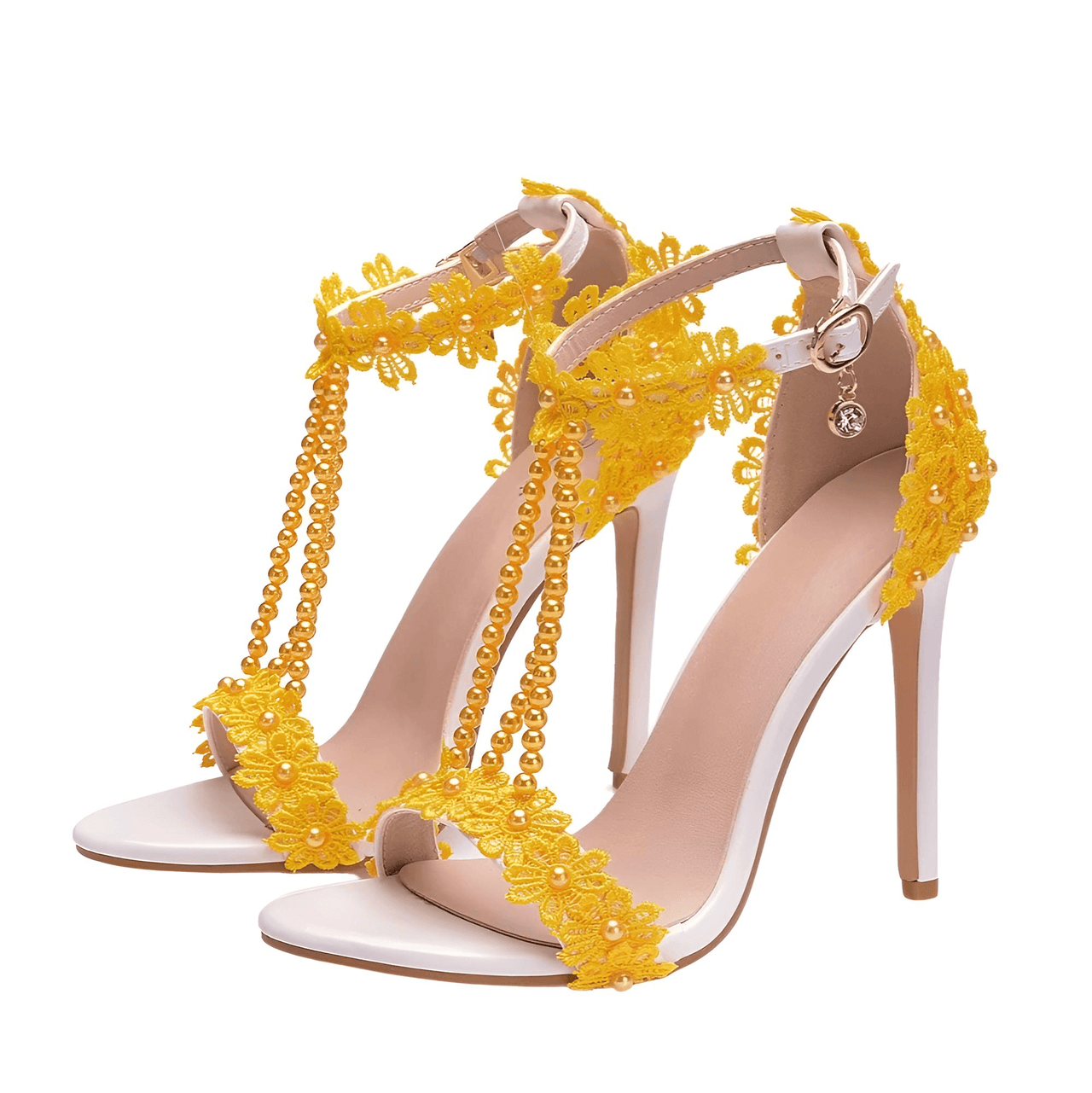 Women's Sandals Flowers Pearls T-Tied Stilettos Wedding Shoes High Heel Bridal Pumps -, Heels , Drestiny , Australia, Blue, FR, Green, Heels, High Heels, Light Blue, New Zealand, Pink, Pumps, Purple, Red, Sandals, Stilettos, United Kingdom, United States, White, Yellow , Drestiny , www.shopdrestiny.com