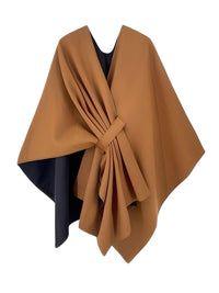 Thumbnail for Women's Scarf with Two Color Pattern Split Shawls For Women Warm and Fashionable Luxury Designer Women -, Shawl , Drestiny , Australia, Black, Blue, Brown, Canada, Dark Blue, Dark Brown, Dark Grey, Green, Grey, Khaki, Light Blue, Light Brown, Navy, New Zealand, Off White, Orange, Ponchos, Red, Scarves, Shawls, Tan, United Kingdom, United States, White, Wine Red , Drestiny , www.shopdrestiny.com