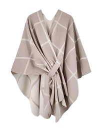 Thumbnail for Women's Scarf with Two Color Pattern Split Shawls For Women Warm and Fashionable Luxury Designer Women -, Shawl , Drestiny , Australia, Black, Blue, Brown, Canada, Dark Blue, Dark Brown, Dark Grey, Green, Grey, Khaki, Light Blue, Light Brown, Navy, New Zealand, Off White, Orange, Ponchos, Red, Scarves, Shawls, Tan, United Kingdom, United States, White, Wine Red , Drestiny , www.shopdrestiny.com