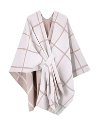 Thumbnail for Women's Scarf with Two Color Pattern Split Shawls For Women Warm and Fashionable Luxury Designer Women -, Shawl , Drestiny , Australia, Black, Blue, Brown, Canada, Dark Blue, Dark Brown, Dark Grey, Green, Grey, Khaki, Light Blue, Light Brown, Navy, New Zealand, Off White, Orange, Ponchos, Red, Scarves, Shawls, Tan, United Kingdom, United States, White, Wine Red , Drestiny , www.shopdrestiny.com