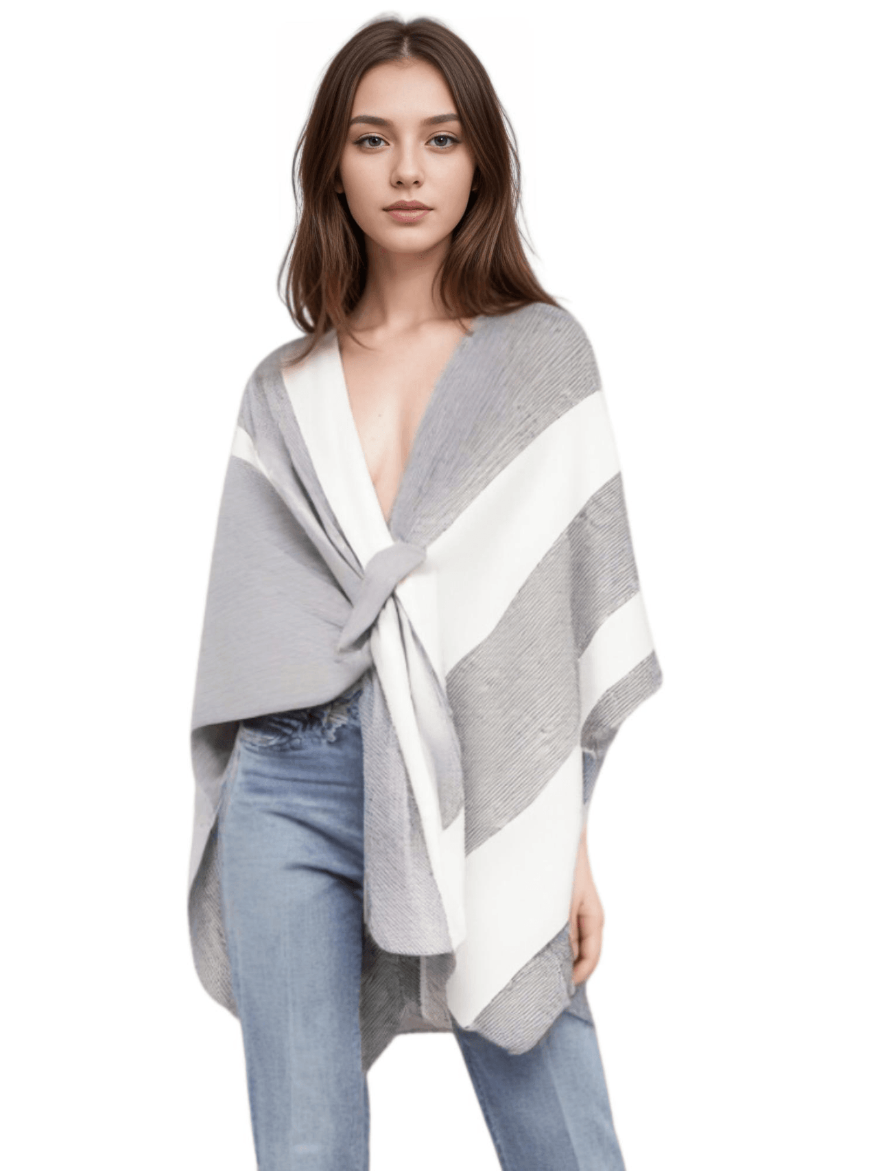 Women's Scarf with Two Color Pattern Split Shawls For Women Warm and Fashionable Luxury Designer Women -, Shawl , Drestiny , Australia, Black, Blue, Brown, Canada, Dark Blue, Dark Brown, Dark Grey, Green, Grey, Khaki, Light Blue, Light Brown, Navy, New Zealand, Off White, Orange, Ponchos, Red, Scarves, Shawls, Tan, United Kingdom, United States, White, Wine Red , Drestiny , www.shopdrestiny.com