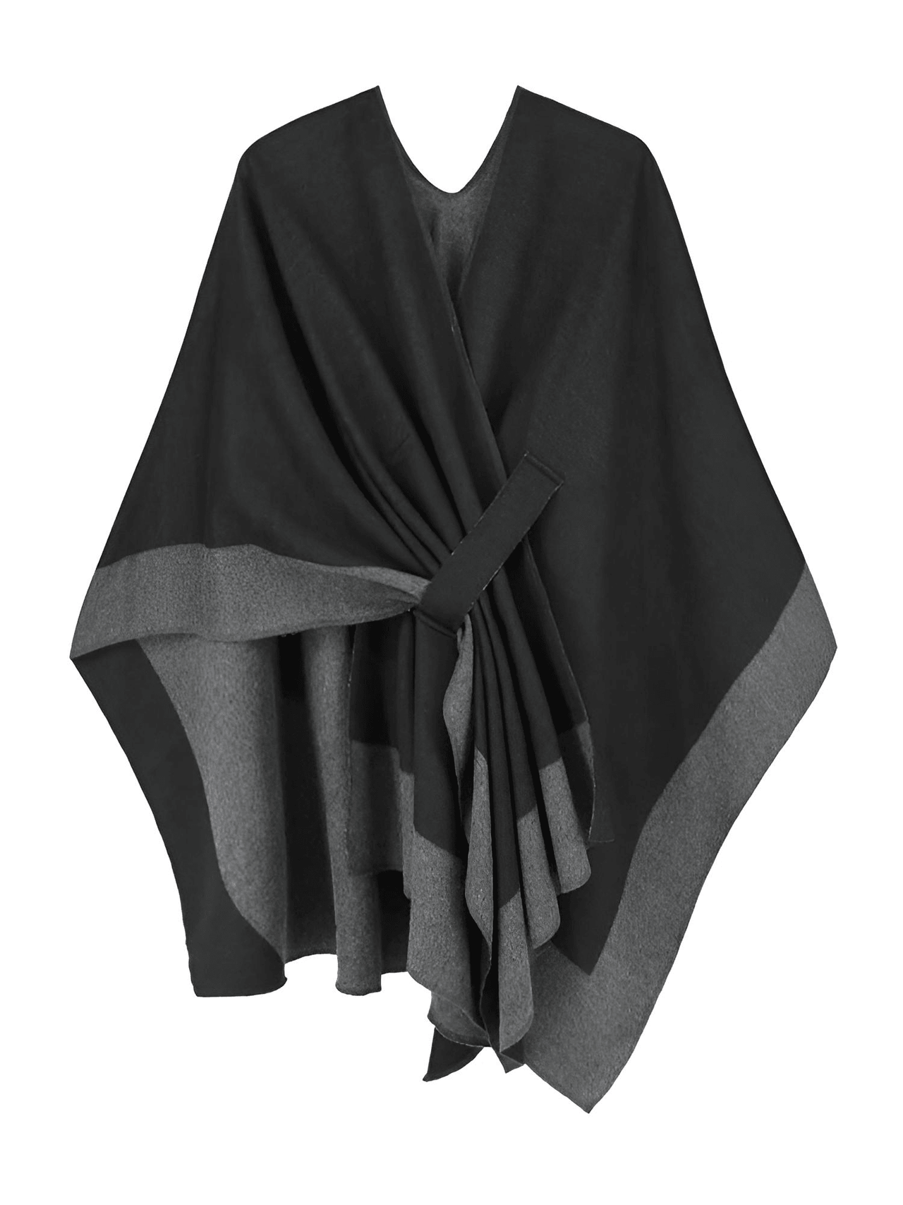 Women's Scarf with Two Color Pattern Split Shawls For Women Warm and Fashionable Luxury Designer Women -, Shawl , Drestiny , Australia, Black, Blue, Brown, Canada, Dark Blue, Dark Brown, Dark Grey, Green, Grey, Khaki, Light Blue, Light Brown, Navy, New Zealand, Off White, Orange, Ponchos, Red, Scarves, Shawls, Tan, United Kingdom, United States, White, Wine Red , Drestiny , www.shopdrestiny.com