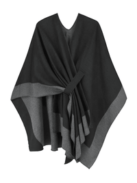 Thumbnail for Women's Scarf with Two Color Pattern Split Shawls For Women Warm and Fashionable Luxury Designer Women -, Shawl , Drestiny , Australia, Black, Blue, Brown, Canada, Dark Blue, Dark Brown, Dark Grey, Green, Grey, Khaki, Light Blue, Light Brown, Navy, New Zealand, Off White, Orange, Ponchos, Red, Scarves, Shawls, Tan, United Kingdom, United States, White, Wine Red , Drestiny , www.shopdrestiny.com