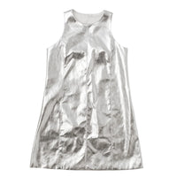 Thumbnail for Silver metallic sleeveless dress on a white background